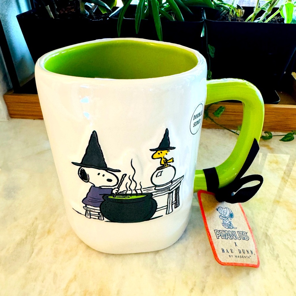 Peanuts x Rae Dunn - Snoopy & Woodstock Halloween Witch’s Brew Mug